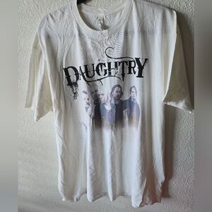 Alstyle White Graphic Band Tee